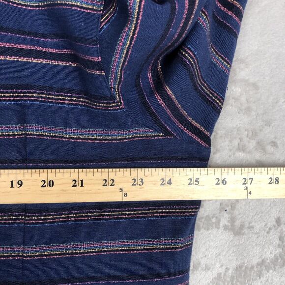VTG CABELA'S Jacket Women's 2XL XXL Blue Stripe Woven Zip Pockets Lined Cotton - Picture 7 of 15
